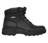 Skechers Workshire, Botas para Hombre, Black Embossed Leather, 43 EU