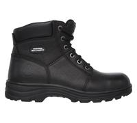 Skechers Workshire, Botas para Hombre, Black Embossed Leather, 48.5 EU
