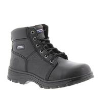 Skechers Workshire, Botas para Hombre, Black Embossed Leather, 42 EU
