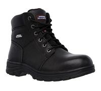 Skechers Workshire, Botas para Hombre, Black Embossed Leather, 47.5 EU