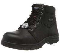 Skechers Workshire, Botas para Hombre, Black Embossed Leather, 47.5 EU