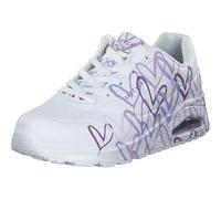 Skechers X Jgoldcrown UNO-Spread The Love - Zapatillas Deportivas para Mujer, Color Blanco y Morado, Talla 39 EU