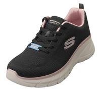 Skechers Zapatilla Fashion Fit 2.0 Moonlight Glow - tela, cordones, suela goma blanca, negro/rosa 38