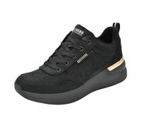 Skechers - Zapatilla Sneakers Deportiva,de Cordones,cuña 5cm,Plataforma,Suela balnca de Goma,Color Liso, para: Mujer Color: BBK Talla:36