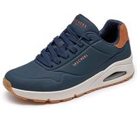 Skechers Zapatillas Arch Fit Court Break Comodo Comfort para Hombre, de Microfibra Azul Marino, Talla 43 EU