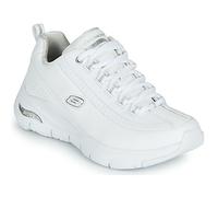 Skechers ARCH FIT CITI DRIVE, Zapatillas para Mujer, White Leather / Silver / White Trim, 39 EU