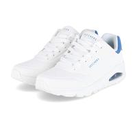 Skechers Zapatillas bajas para hombre UNO Suited ON AIR, zapatillas con cordones, transpirables, zapatos de calle, color blanco, talla 40 EU, Blanco Wbl, 40 EU