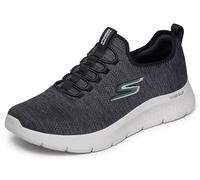 Skechers Zapatillas BKW para hombre 216484, Ribete blanco textil negro, 43 EU