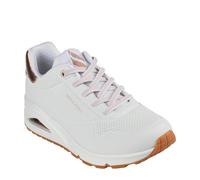 Skechers Zapatillas de deporte Mujer Uno Shimmer Away – Blanco Durabuck Rose Gold Duraleather 37 EU