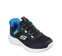 Skechers Bounder Brisk-Burst, Zapatillas, Black/Lime, 32 EU