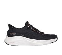 Skechers Mujer Contour Foam Golden Hour Slip-In ENTRENADOR, Black Mesh/Duraleather/Leather/Rose Gold Trim, 38 EU