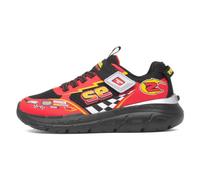 Skechers Zapatillas Creature-Lights para niño, Tela sintética Negra y Ribete Rojo, 9 UK Child