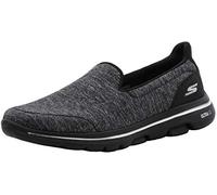 Skechers Zapatillas Damen Go Walk 5, Negro Negro Borde Textil Rosa Fuerte, 7 UK Wide