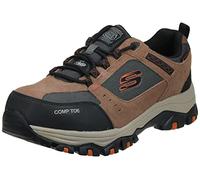 Skechers Zapatillas de construcción Greetah para hombre, Marrón/Negro, 40 EU