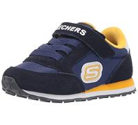 Skechers Zapatillas de Deporte Retro para Hombre, Azul Marino Gamuza Textil Oro Blanco Tri Nvgd, 23