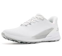 Skechers Zapatillas de Golf para Mujer Go Women's sintéticas con Cordones con Punta de Punta para Golf, Color Blanco/Plateado, Talla 35,5 EU