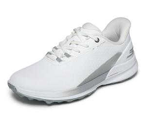 Skechers Zapatillas de Golf para Mujer Go Women's sintéticas con Cordones con Punta de Punta para Golf, Color Blanco/Plateado, Talla 35,5 EU