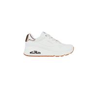 Skechers Uno - Shimmer Away, Zapatillas de Deporte Mujer, White Durabuck Rose Gold Duraleather Trim, 41 EU