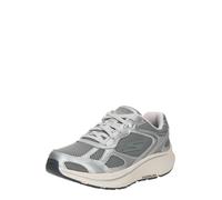 Skechers Tenis Go Run Consistent 2.0 Volt para Mujer, Piel Gris y Ribete Plateado, 40 EU