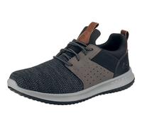 Skechers Delson Camben, Zapatillas para Hombre, Black Gray Mesh W Synthetic, 41 EU