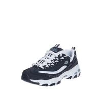Skechers D'Lites Biggest Fan Regular, Zapatillas, Mujer, Navy Trubuck/ White Mesh/ Carolina Blue Trim, 40