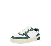 Skechers Tenis Jade Best in Classpara Mujer, Ribete Duraleather Blanco y Verde, 38 EU