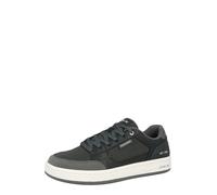 Skechers League IMPERION - Tenis para Hombre, Cuero Negro/Malla/Poliuretano Gris, Talla 7