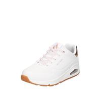 Skechers Uno - Shimmer Away, Zapatillas de Deporte Mujer, White Durabuck Rose Gold Duraleather Trim, 38 EU