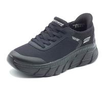 Skechers - Zapatillas Deportivas con Cordones elásticos,Suela cómoda de Goma,cuña,Lisa,Tela,Sneakers,Lavable para: Mujer Color: BBK Talla:35