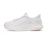 Skechers Zapatillas Slip-Ins Contour Foam – Cordones elásticos, suela goma – Blanco/Oro Rosa 35