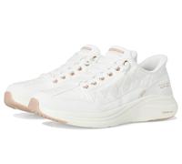 Skechers - Zapatillas Deportivas,Cordones elásticos, Suela de Goma,Sneakers con cuña,sintético y Tela para: Mujer Color: Blanco, Oro Rosa Talla:35