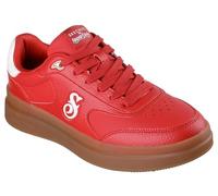 Skechers Zapatillas Deportivas Courtside Cali Dudez para Hombre, Color Rojo Duraleather con Ribete Blanco, 47.5 EU