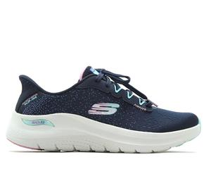 Skechers - Zapatillas Deportivas,de Cordones,Sneakers,con Suela Blanca de Goma,cuña,Calada,de Tela,Rejilla para: Mujer Color: NVMT Talla:35