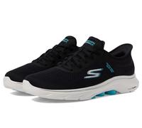 Skechers Zapatillas Deportivas Go Walk 7 Valin Hands Free Slip-ins para Mujer, Negro Aqua, 35 EU