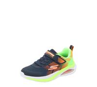 Skechers MICROSPEC MAX Velocity - Zapatillas Deportivas para niño, Tela Azul Marino/sintético/Borde Lima y Naranja, Talla 12.5 UK Niño