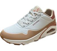 Skechers Zapatillas Deportivas Mujer Pop 177121 WTAN, Blanco Durabuck Coral TPU Tan Trim, 36 EU