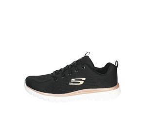 Skechers Zapatillas Deportivas para Mujer, Negro y Dorado., 37.5 EU