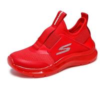 Skechers Zapatillas Deportivas para niño 403878l, Color Rojo, Ribete sintético Textil Rojo, 33.5 EU