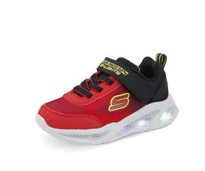 Skechers Zapatillas Deportivas para niño Meteor-Lights-Krendox, Rojo, 24 EU