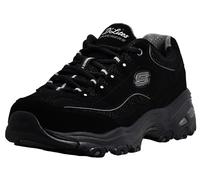 Skechers D'lites Dazzling Canvas, Zapatillas Mujer, Negro (Biggest Fan Black), 38 EU Ancho