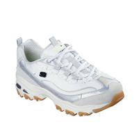 Skechers Zapatos para mujer D'LITES – Blanco/Gris – Talla 40 EU