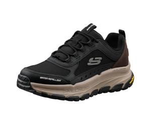 Skechers Zapatillas D'lux Trekker para Hombre, Malla de Cuero Negro sintético Ribete Gris, 41.5 EU