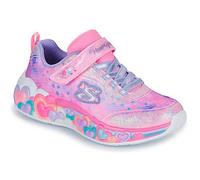 Skechers Zapatillas deportivas para niña con luces de corazón eterno, Link Pink/Multi, 1 US Little Kid