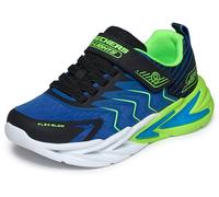 Skechers Zapatillas Flex-Glow Ultra para niño, Color Negro y Azul sintético/Textil/Borde Lima, Talla 4 UK Niño