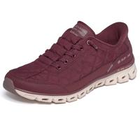 Skechers Zapatillas Glide-Step at Ease para Mujer, Color borgoña, Talla 38