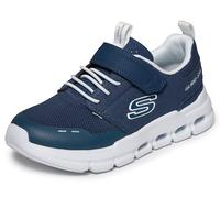 Skechers Zapatillas Glide-Step Flow para niño, Tela Azul Marino/sintético/Ribete Blanco, Talla 11.5 UK Niño