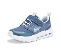 Skechers Zapatillas Glide-Step Flow para niño, Tela Azul Marino/sintético/Ribete Blanco, Talla 13 UK Niño