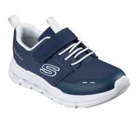 Skechers Zapatillas Glide-Step Flow para niño, Tela Azul Marino/sintético/Ribete Blanco, Talla 2 UK Niño