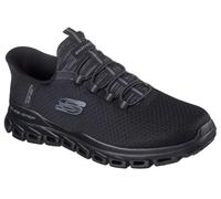 Skechers Zapatillas Glide-Step Noxus sin Cordones para Hombre, Malla Negra de Poliuretano, 41 EU