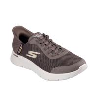 Skechers Hombre GO Walk Flex Hands UP Zapatillas, Brown Textile/Synthetic, 46 EU